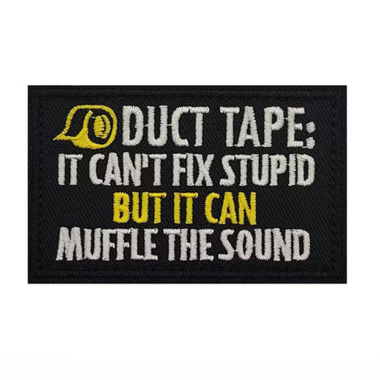 Unleash your attitude with the ADuct Tape Embroidery Patch Hook &amp; Loop! Featuring an embroidered design and hook &amp; loop backing, this 8x5cm patch is the perfect addition to your collection. Show off your unapologetic confidence and unique sense of humour with this high-quality product. www.defenceqstore.com.au
