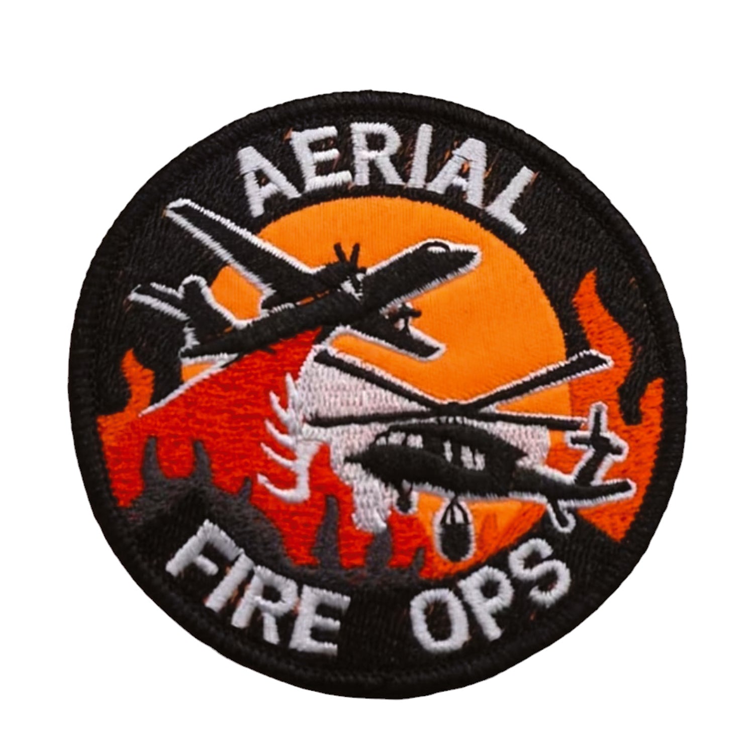 Unleash your creativity with the Aerial Fire Ops Embroidery Printed Patch Hook &amp; Loop! Measuring 8cm and featuring a beautifully embroidered design and secure hook &amp; loop backing, this patch is a must-have for any collector. www.defenceqstore.com.au