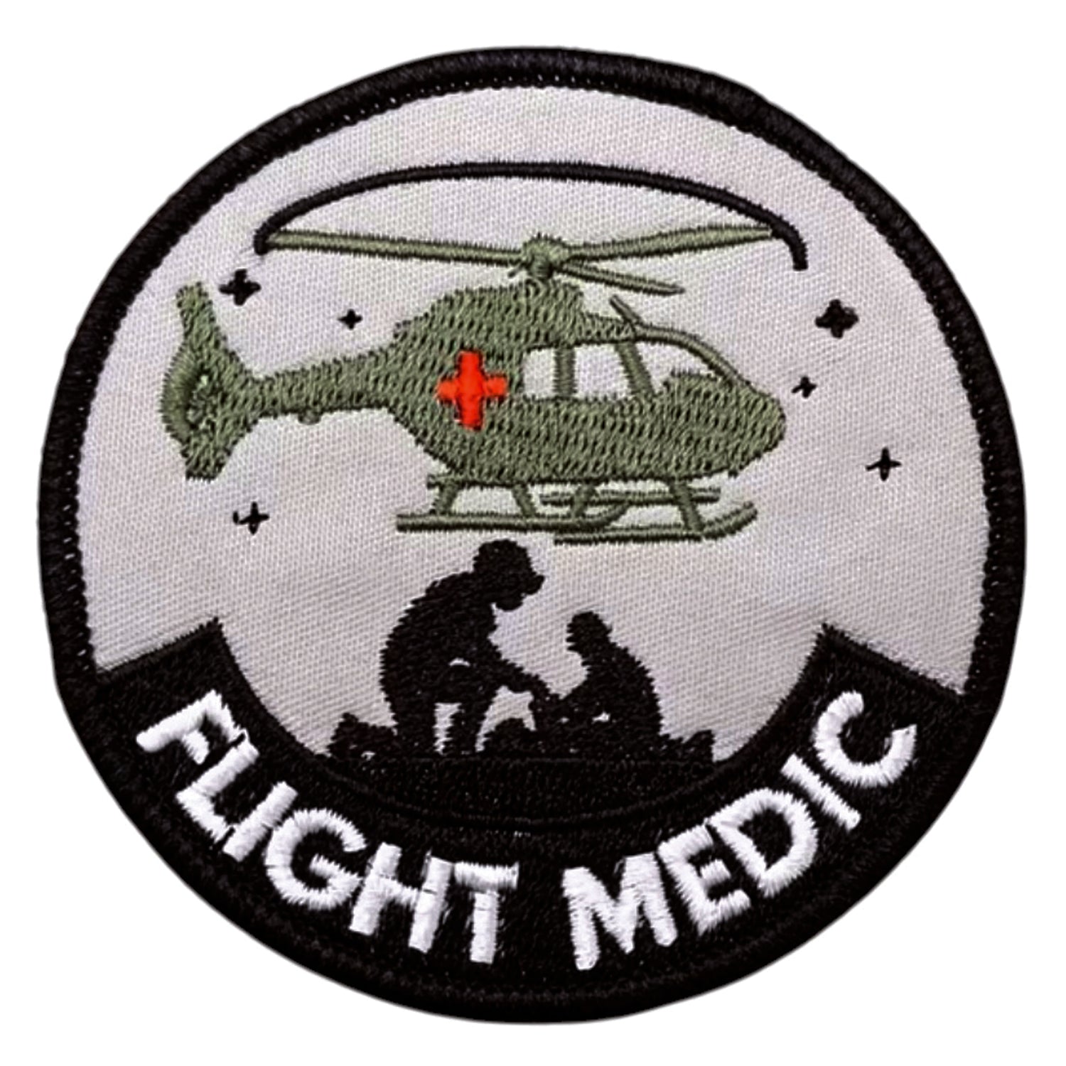 Unleash your creativity with the Flight Medic Embroidery Printed Patch Hook &amp; Loop! Measuring 8cm and featuring a beautifully embroidered design and secure hook &amp; loop backing, this patch is a must-have for any collector. www.defenceqstore.com.au