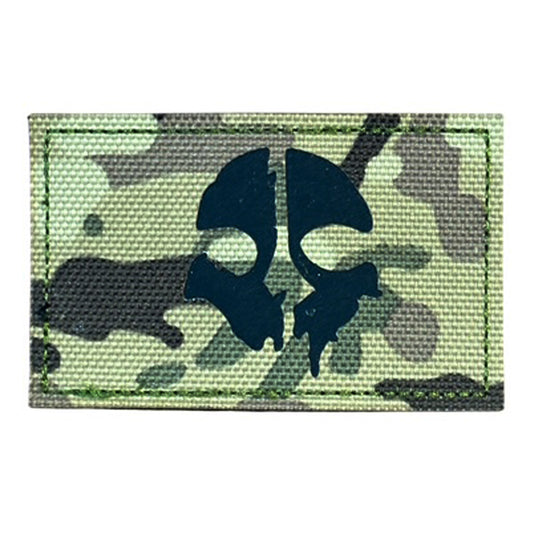 Make a bold statement with the Ghost Laser Cut Multicam Patch. This striking 8x5cm patch features laser-cut precision detailing that demands attention. Backed with both hook and loop fasteners, it's ready to attach to tactical gear, backpacks, or uniforms instantly. www.defenceqstore.com.au