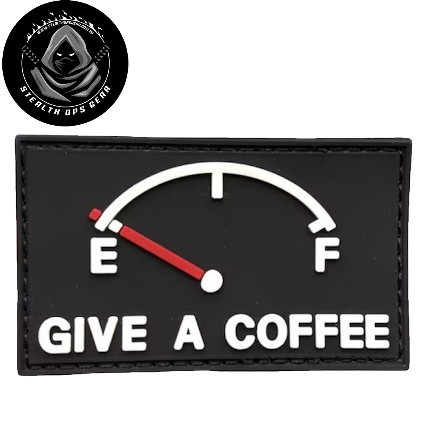 Unleash your creativity with the Give A Coffee PVC Morale Patch Velcro Backed! Measuring 8.5cm and featuring a beautifully moulded design and secure hook backing, this patch is a must-have for any collector. www.defenceqstore.com.au