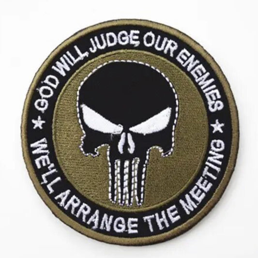 Experience the power and impact of God Will Judge Our Enemies Embroidery Velcro Backed Patch Green in a compact 8cm size. Don't underestimate the potential of this patch - it's the perfect addition to any outfit or accessory. Order now and discover the endless possibilities! www.defenceqstore.com.au