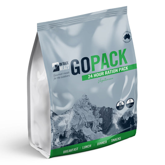 The Go Pack has breakfast, lunch, dinner and snacks, as well as hot drinks, hydration and cutlery. We've also thrown in 2 of our flameless heater bags, in case you don't have the chance to boil water. www.defenceqstore.com.au