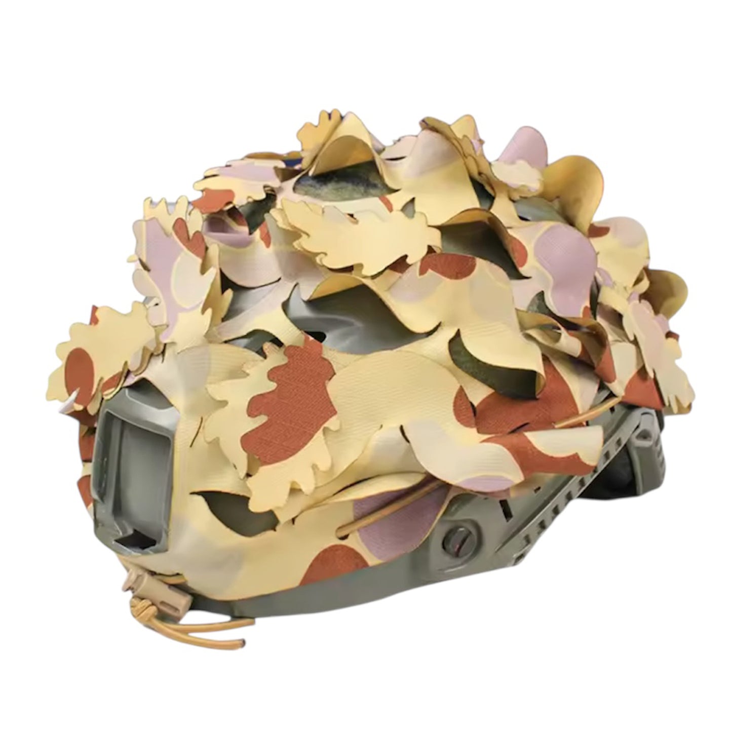 DPDU Tactical Camouflage Helmet Cover — engineered to shatter your helmet's silhouette and keep you concealed in the field. This premium netting disrupts the distinctive outline that gives away your position, delivering genuine tactical advantage when it matters most.  www.defenceqstore.com.au