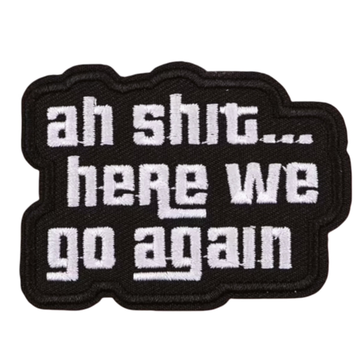 Transform into your strongest self with the Here We Go Again Morale Patch Plain Backed Iron On Patch, measuring 8cm! Unleash your inner power and conquer every challenge with confidence and style. www.defenceqstore.com.au