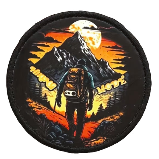 Unleash your creativity with the Hiking Mode Embroidery Printed Patch Hook &amp; Loop! Measuring 8cm and featuring a beautifully embroidered design and secure hook &amp; loop backing, this patch is a must-have for any collector. www.defenceqstore.com.au