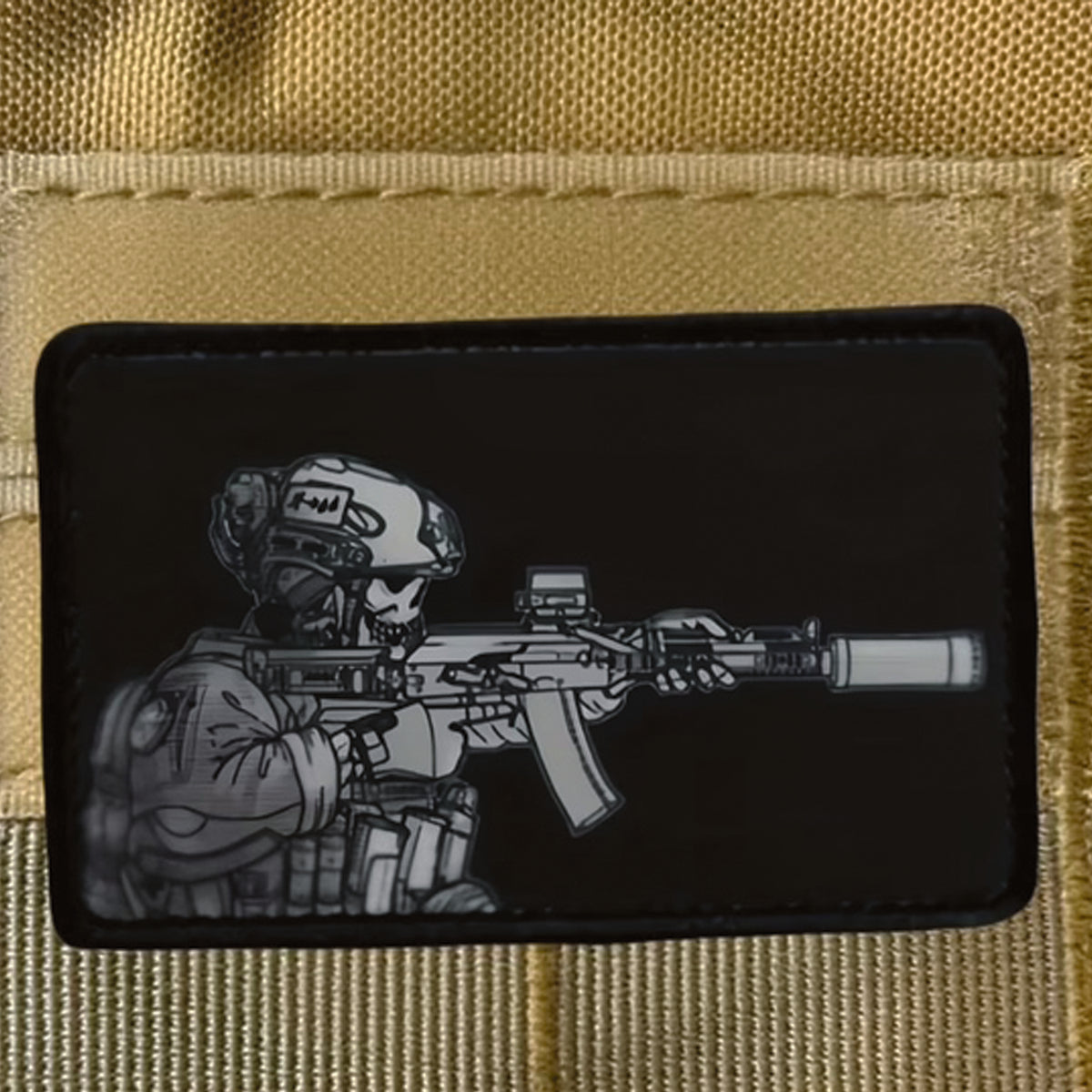 Hunt The Night Embroidery Morale Patch - Stealth Ops Gear, measuring 9x5.5cm, is a striking and durable addition to personalize your gear with style and toughness.  www.defenceqstore.com.au