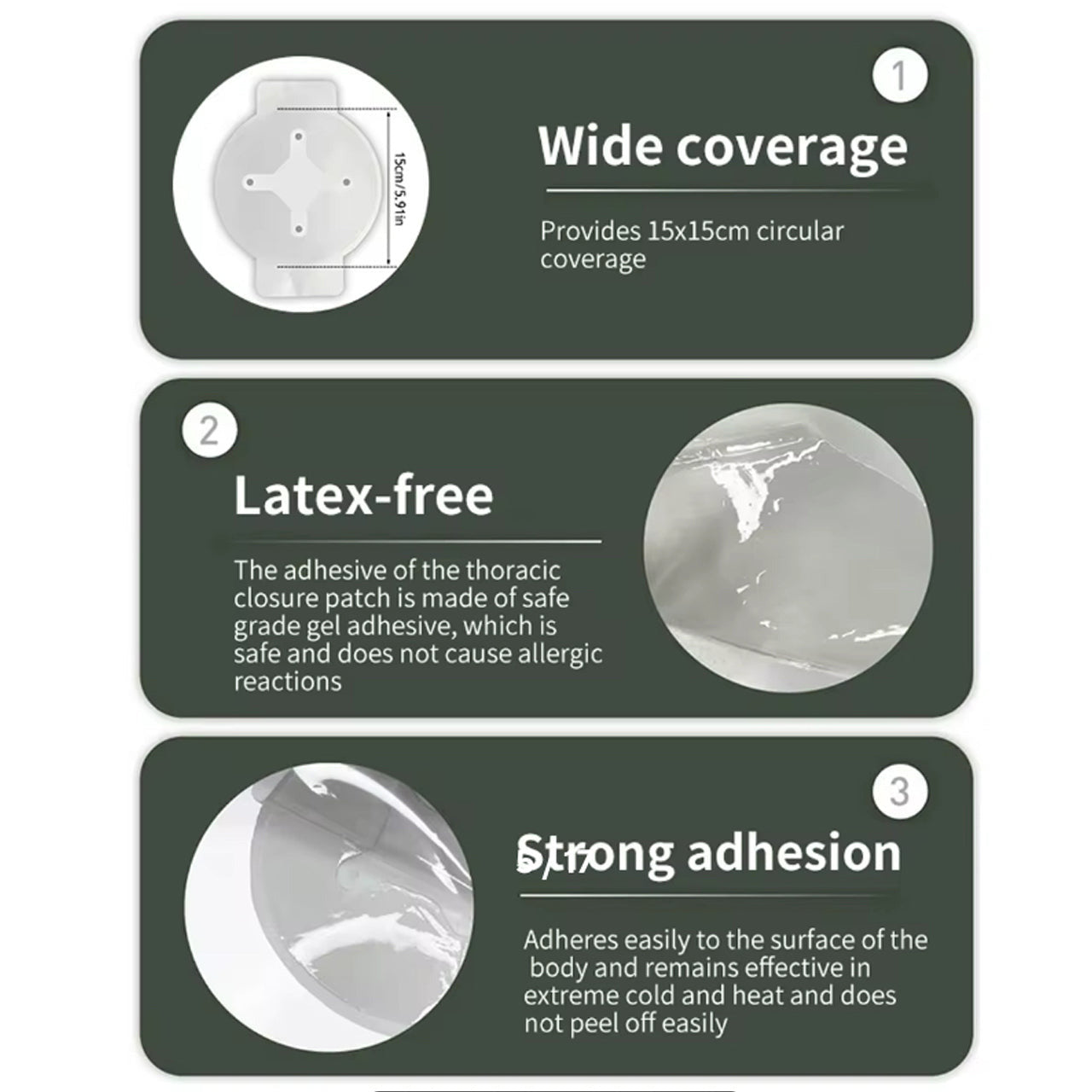 A chest seal is indicated when a patient has penetrating chest trauma from neck to navel, on the front, side or back of the chest. The chest seal doesn't control bleeding inside the chest cavity. Instead, the chest seal prevents air from entering the chest cavity. www.defenceqstore.com.au