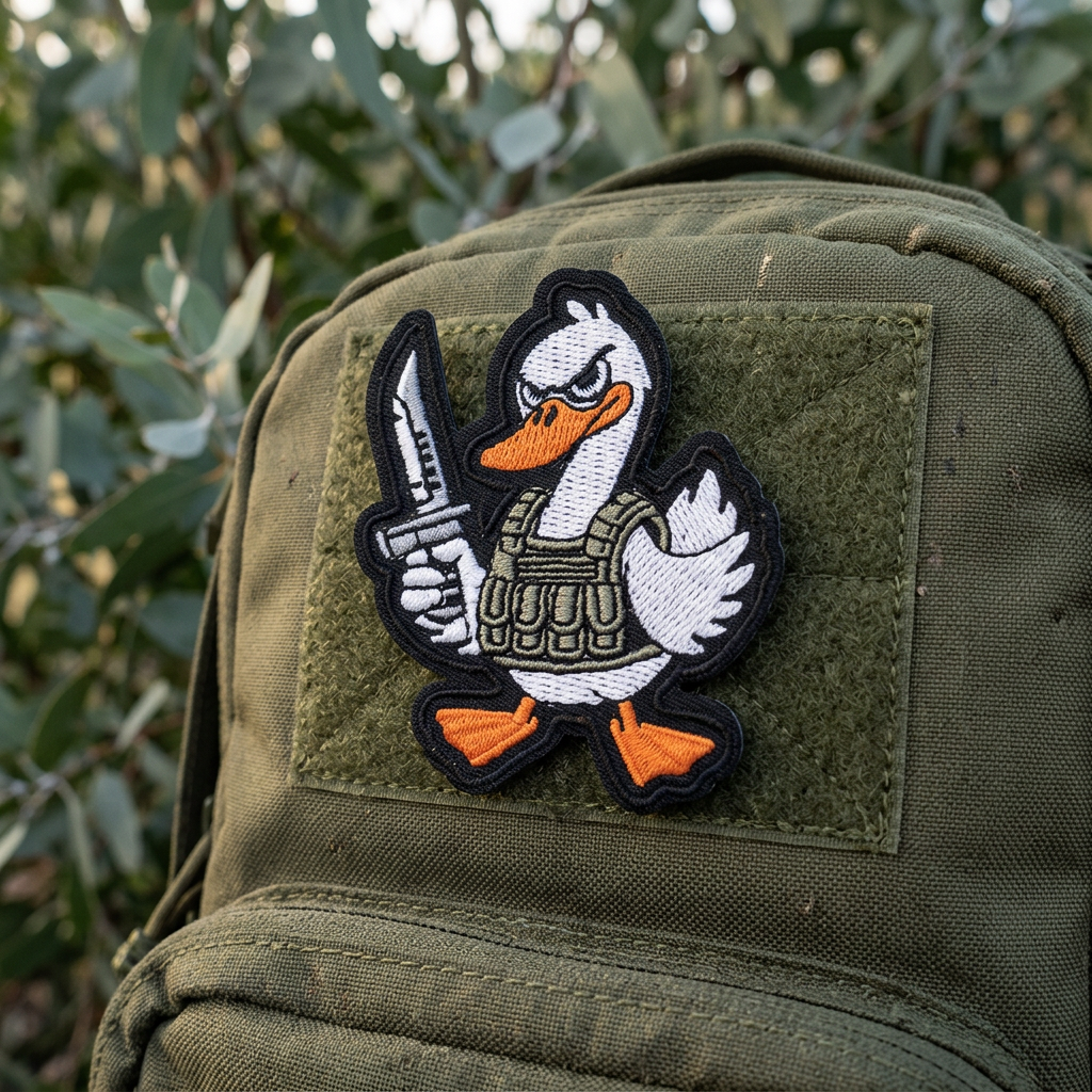 Tactical Duck Embroidery Patch Hook & Loop
