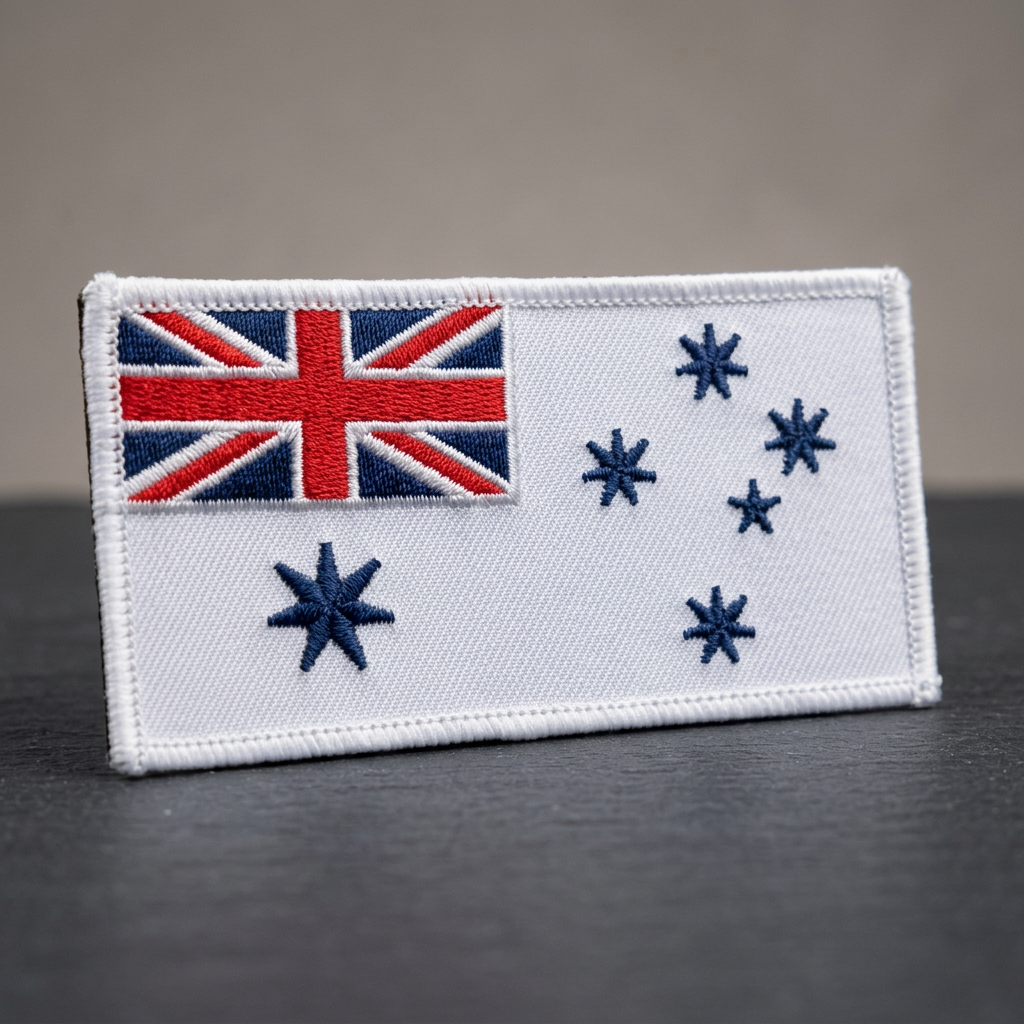 Navy White Ensign Australian Flag Embroidered Morale Patch