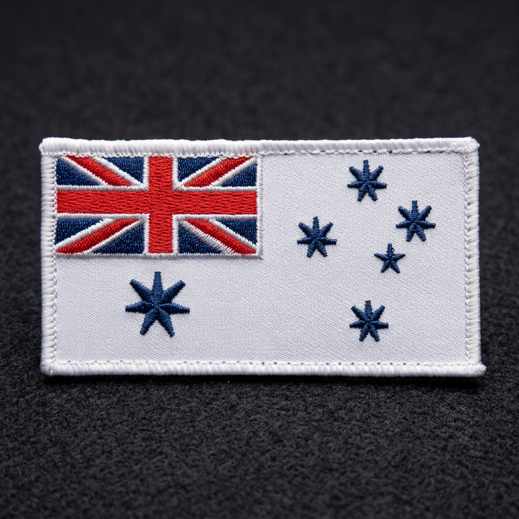 Navy White Ensign Australian Flag Embroidered Morale Patch