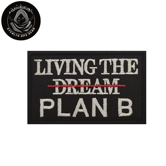 Living The Dream Embroidery Morale Patch - Stealth Ops Gear, measuring 8x5cm, is a striking and durable addition to personalize your gear with style and toughness. www.defenceqstore.com.au