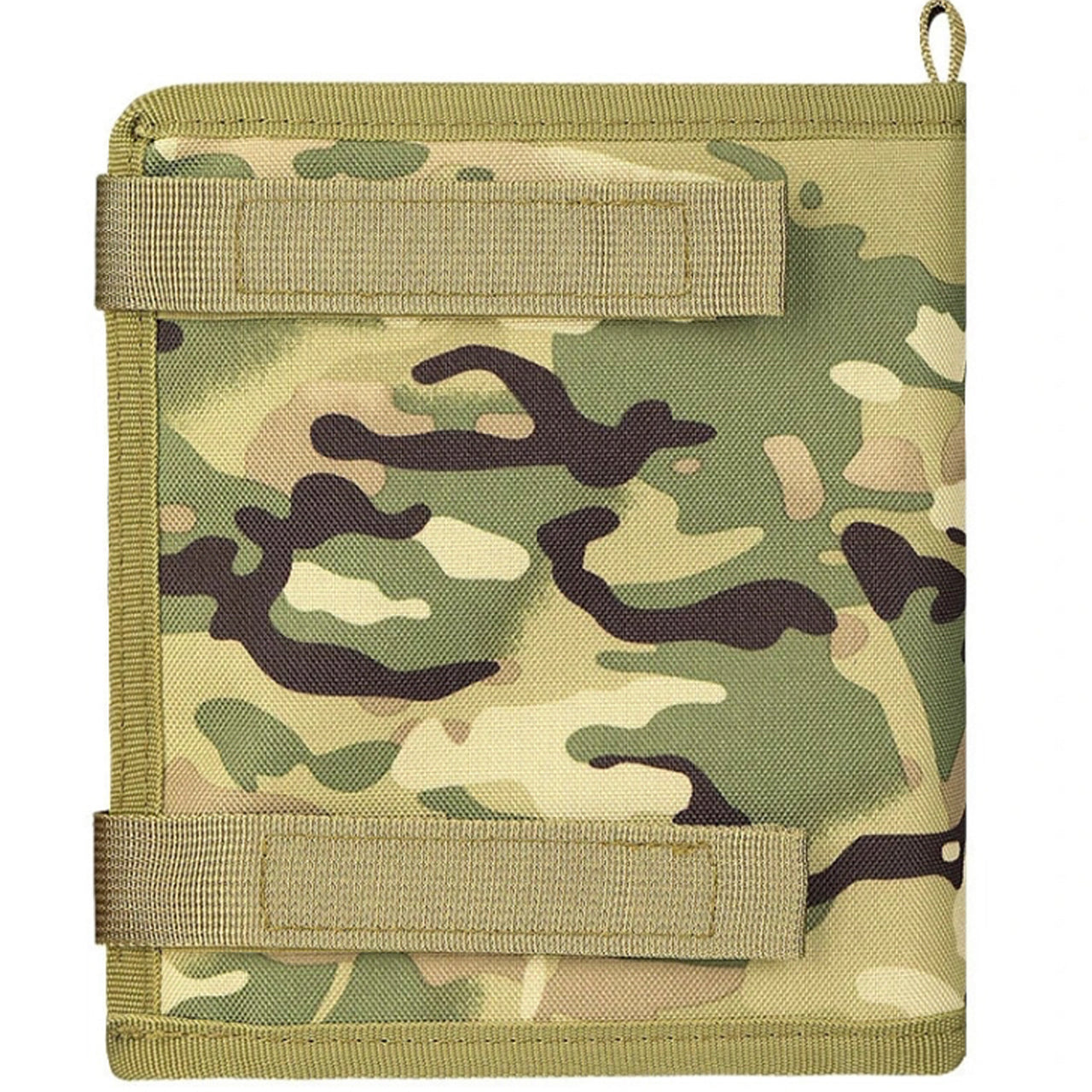 Discover this deluxe field administration case boasting features like a removable map protector, full-length rear document pocket, and storage for your maps, compass, and other admin tools. www.moralepatches.com.au rear view with two velcro attachments