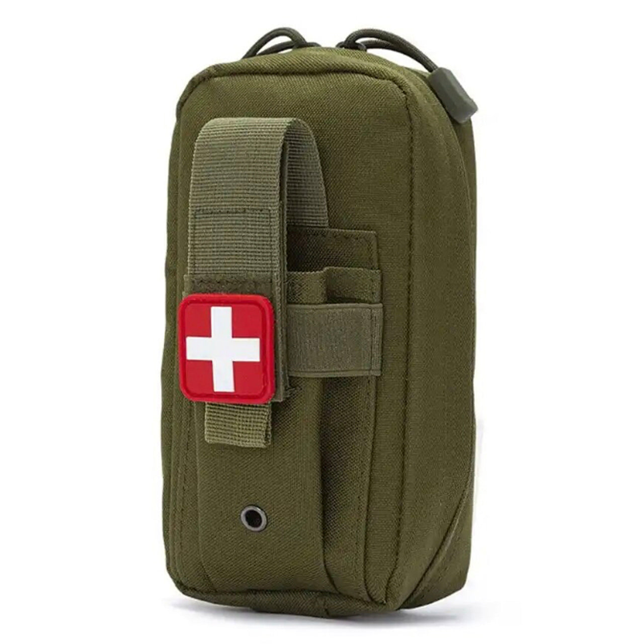 Compact Emergency kit pouch with lots of uses, carry your tourniquet, multitool or torch in the front pocket. Add your essential items in the main compartment from bandages to rations. Attach to your gear with x2 MOLLE straps to suit your needs but don't forget this essential pouch in the field. www.defenceqstore.com.au