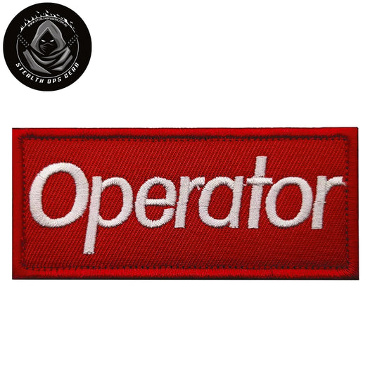 Operator Embroidery Morale Patch - Stealth Ops Gear, measuring 9x4cm, is a striking and durable addition to personalize your gear with style and toughness.  www.defenceqstore.com.au