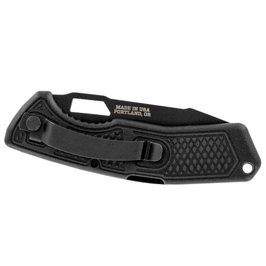 This American-made tactical folder is thoughtfully designed and lightweight for use over the long haul. A 420HC black ceramic coated blade, rubberized diamond texture handle, sturdy pocket clip, and partially serrated blade ensure preparedness. www.defenceqstore.com.au