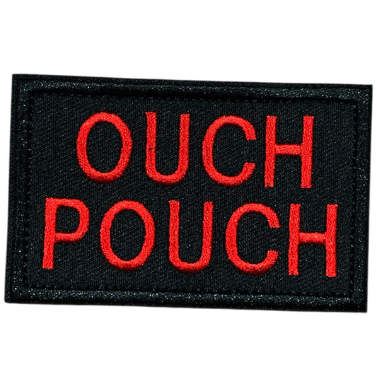 Unleash your creativity with the Ouch Pouch Embroidery Patch Hook &amp; Loop! Measuring 8x5cm and featuring a beautifully embroidered design and secure hook &amp; loop backing, this patch is a must-have for any collector. www.defenceqstore.com.au