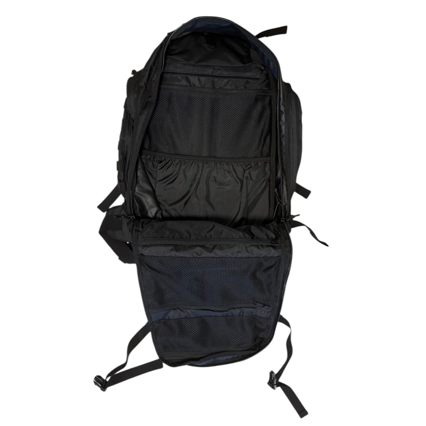 The Tactical 45LT Patrol Pack is designed for 2-3 day missions, featuring two main compartments for efficient gear organization. It includes a front pocket with an internal organizer, a dedicated hydration pocket, and a protective pouch for sunglasses. www.defenceqstore.com.au