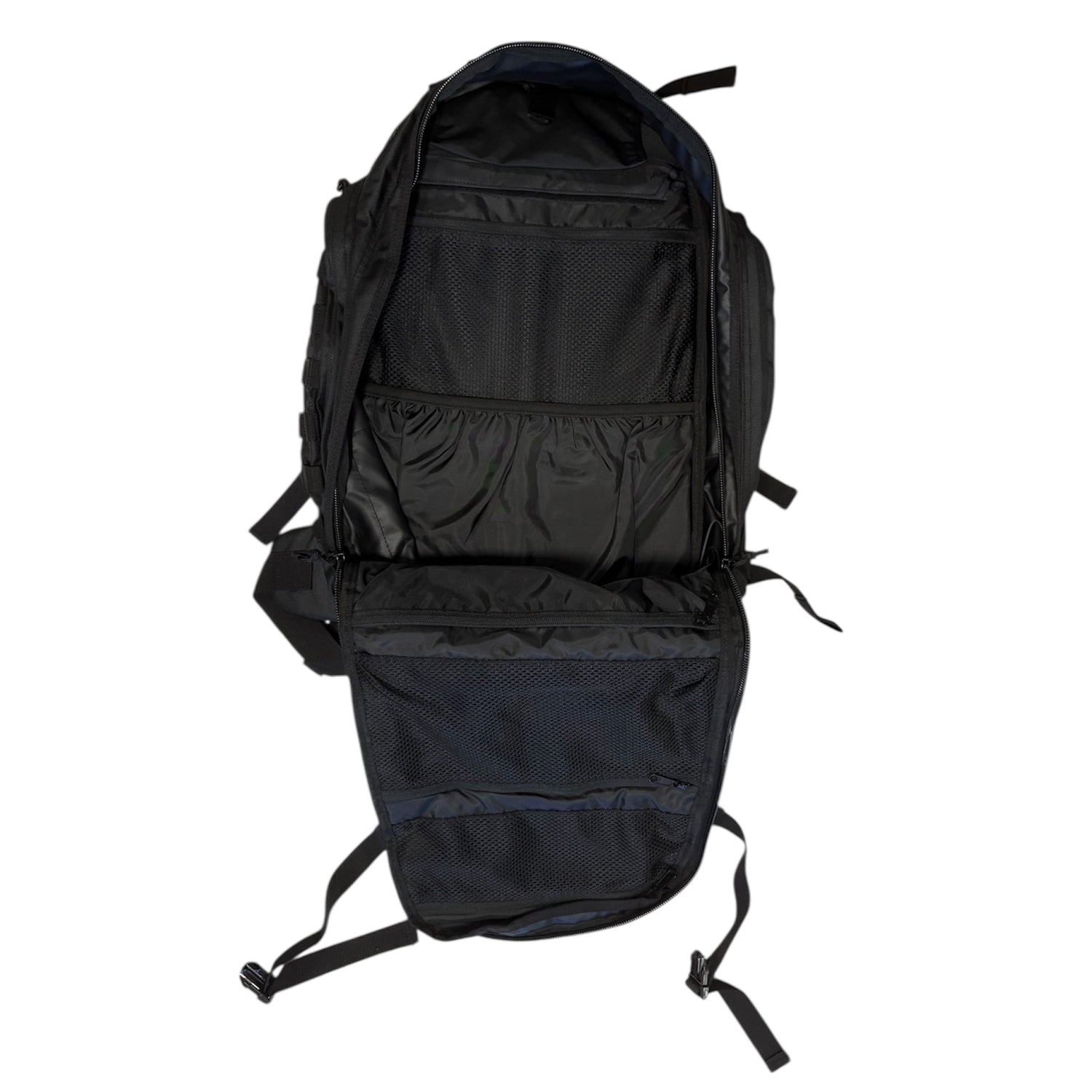 The Tactical 45LT Patrol Pack is designed for 2-3 day missions, featuring two main compartments for efficient gear organization. It includes a front pocket with an internal organizer, a dedicated hydration pocket, and a protective pouch for sunglasses. www.defenceqstore.com.au