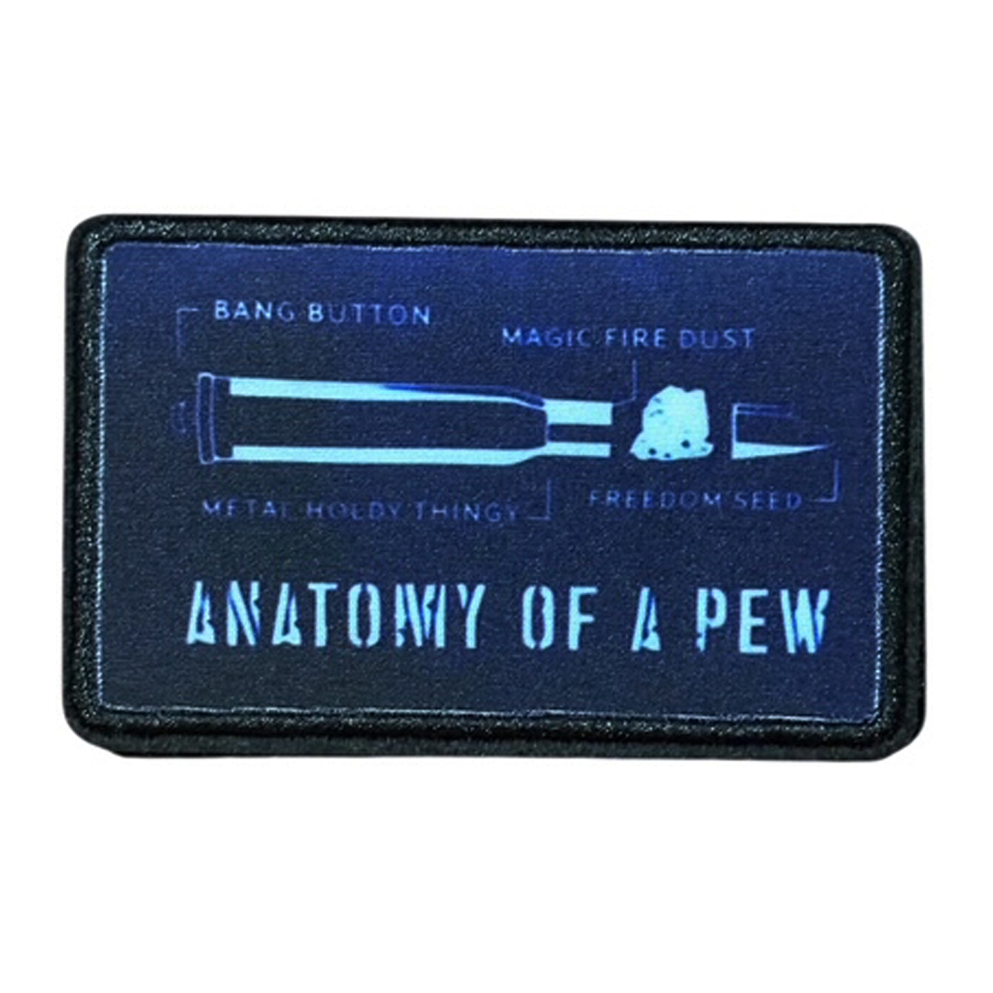 Anatomy Of A Pew Embroidery Morale Patch - Stealth Ops Gear, measuring 8x5cm, is a striking and durable addition to personalize your gear with style and toughness. www.defenceqstore.com.au
