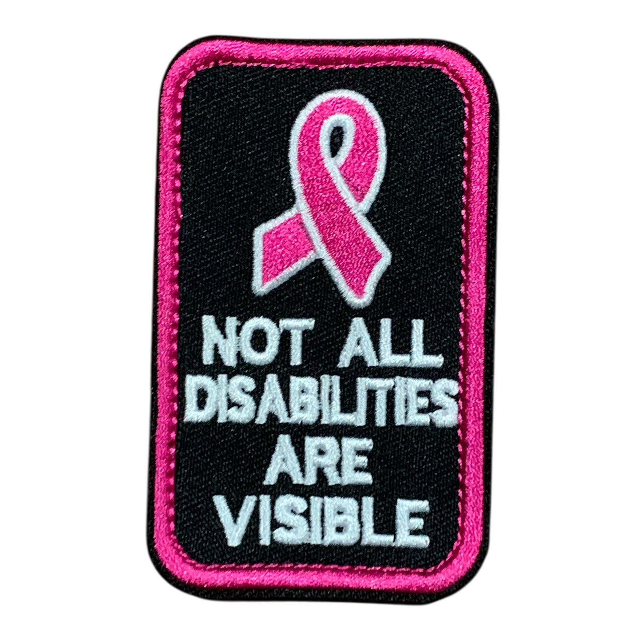 Unleash your creativity with the Not All disabilities Are Visible Patch Hook &amp; Loop! Measuring 9x5.5cm and featuring a beautifully embroidered design and secure hook &amp; loop backing, this patch is a must-have for any collector. www.defenceqstore.com.au