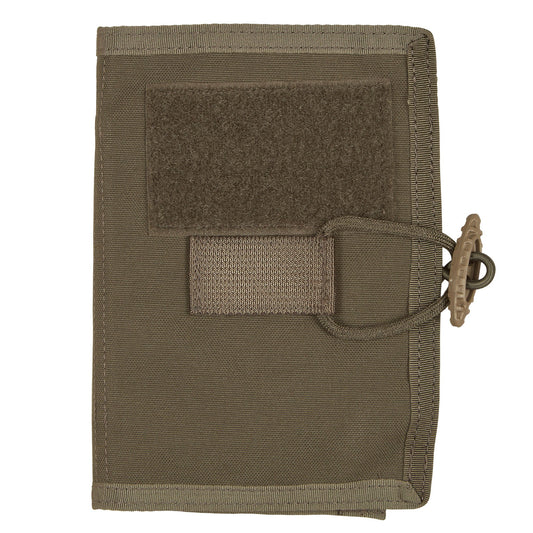 Designed for the minimalist, the Platatac All Weather Notebook Cover is a 'back to basics' style cover for our&nbsp;All Weather Notebook. Featuring an elastic notebook slot, four elastic loops for stationary and a shock cord toggle for a quiet opening, the All Weather Notebook Cover is slim and lightweight making it perfect for the chest pocket. www.defenceqstore.com.au