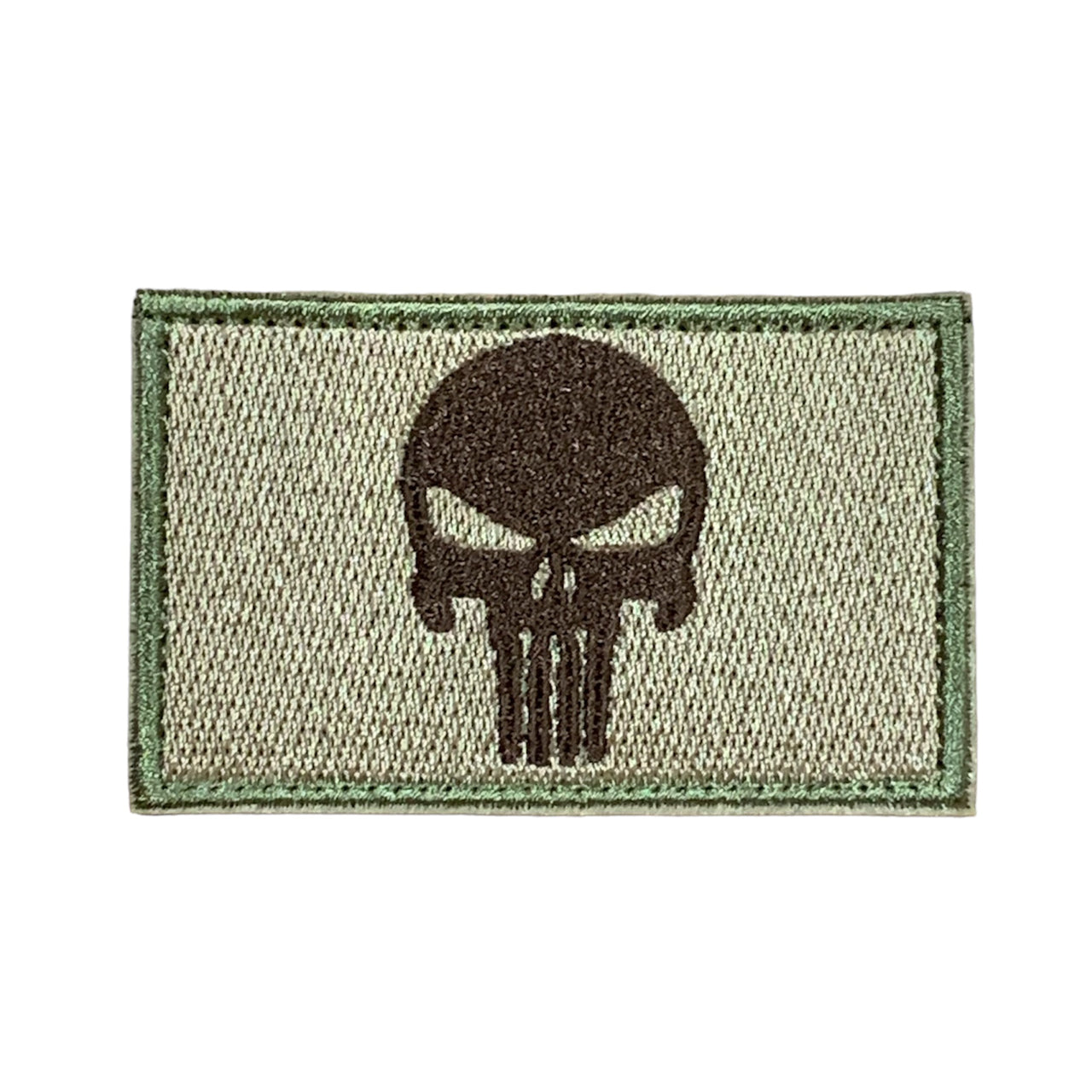 Punisher Skull Brown On Tan Embroidery Velcro Backed Morale Patch ...