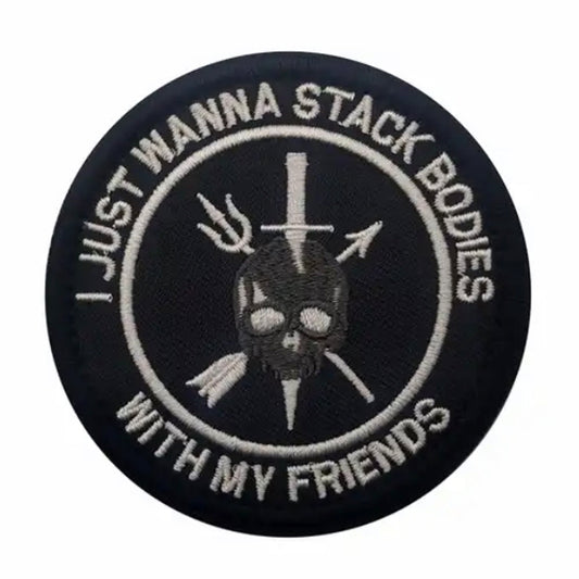 I Just Want To Stack Patch Hook & Loop.   Size: 8cm  HOOK AND LOOP BACKED PATCH(BOTH PROVIDED) www.defenceqstore.com.au