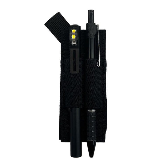 Keep your essential writing tools within instant reach. The Modular Pen Holder attaches seamlessly to any loop modular platform—vests, commander panels, and low rider AIO pouches—giving you tactical organization exactly where you need it. www.defenceqstore.com.au
