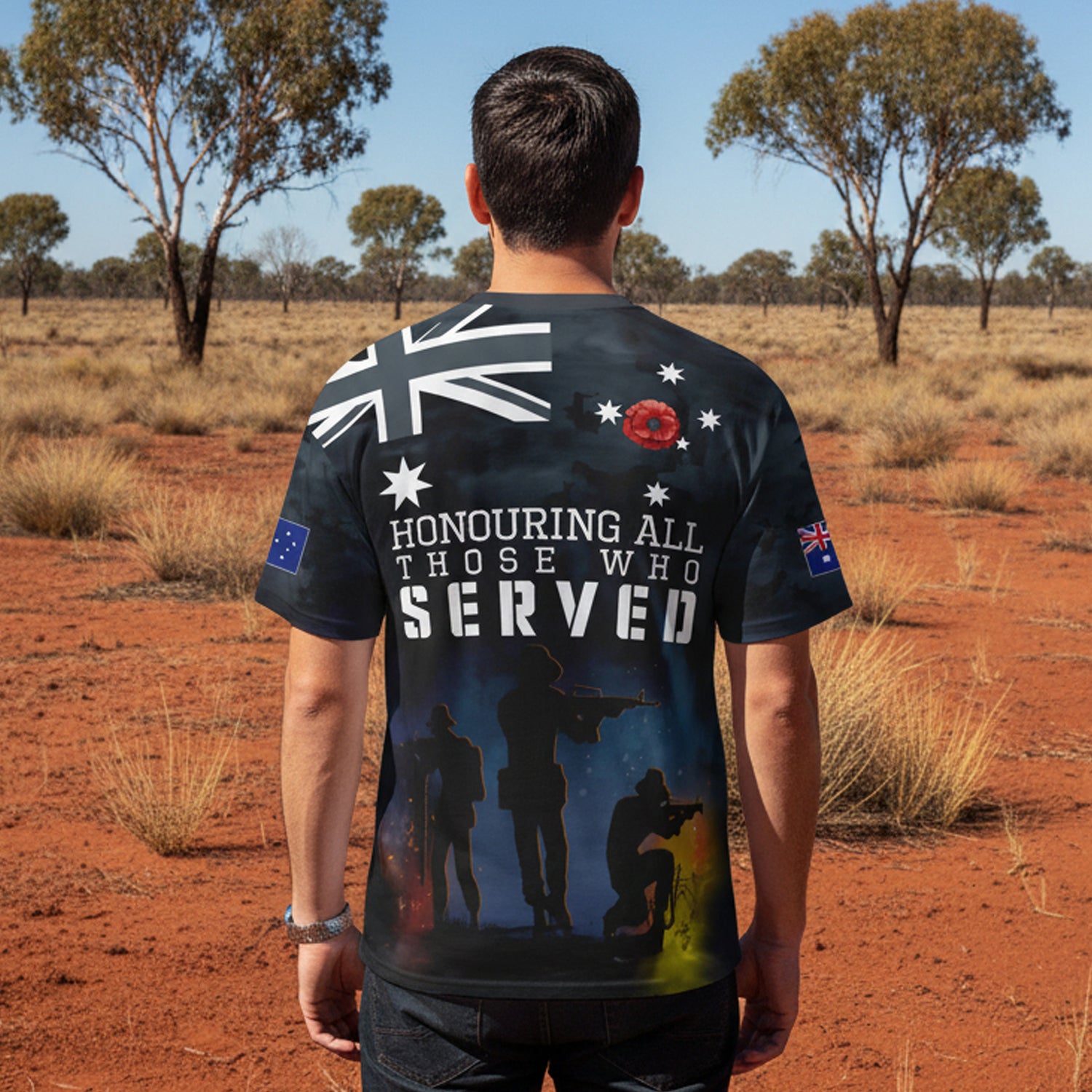Pay tribute to those who served with this meaningful tee crafted from durable 100% polyester. The "Honour The Fallen Lest We Forget" design carries a powerful message of remembrance, making it an ideal choice for commemorative occasions, ANZAC events, or everyday wear that sparks important conversations. Comfortable, versatile, and built to last. www.defenceqstore.com.au