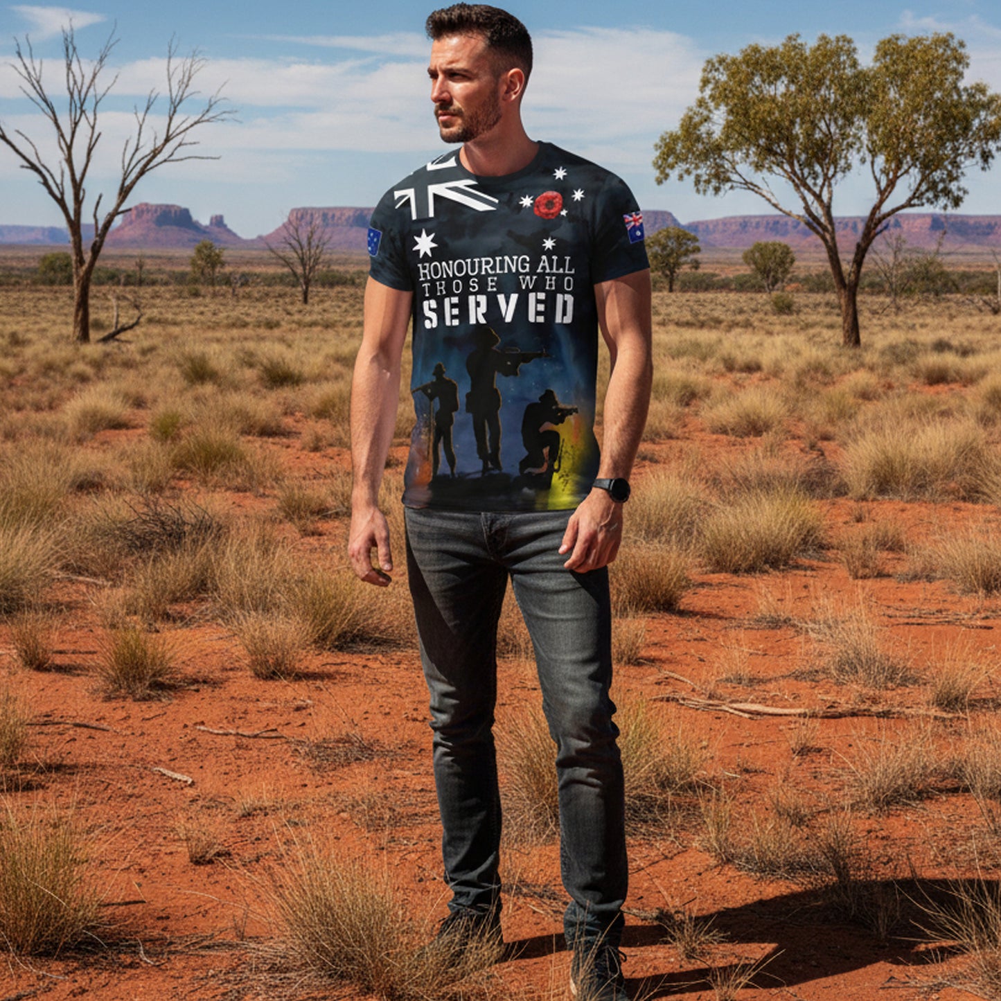 Pay tribute to those who served with this meaningful tee crafted from durable 100% polyester. The "Honour The Fallen Lest We Forget" design carries a powerful message of remembrance, making it an ideal choice for commemorative occasions, ANZAC events, or everyday wear that sparks important conversations. Comfortable, versatile, and built to last. www.defenceqstore.com.au