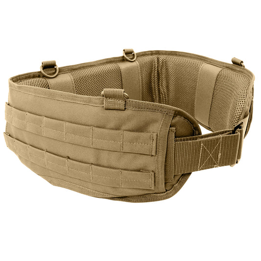 The Rothco Battle Belt is made of a polyester, padded, mesh material and features a non-slip interior (does not include inner belt), two rows of web loops on outer belt, 4 D-ring attachment points, and two openings for drop leg platform or holster. Dimensions: Medium = Length 40" Width 6" (Fits 30-34" Waist) Large = Length 43" Width 6" (Fits 36-40" Waist) www.defenceqstore.com.au