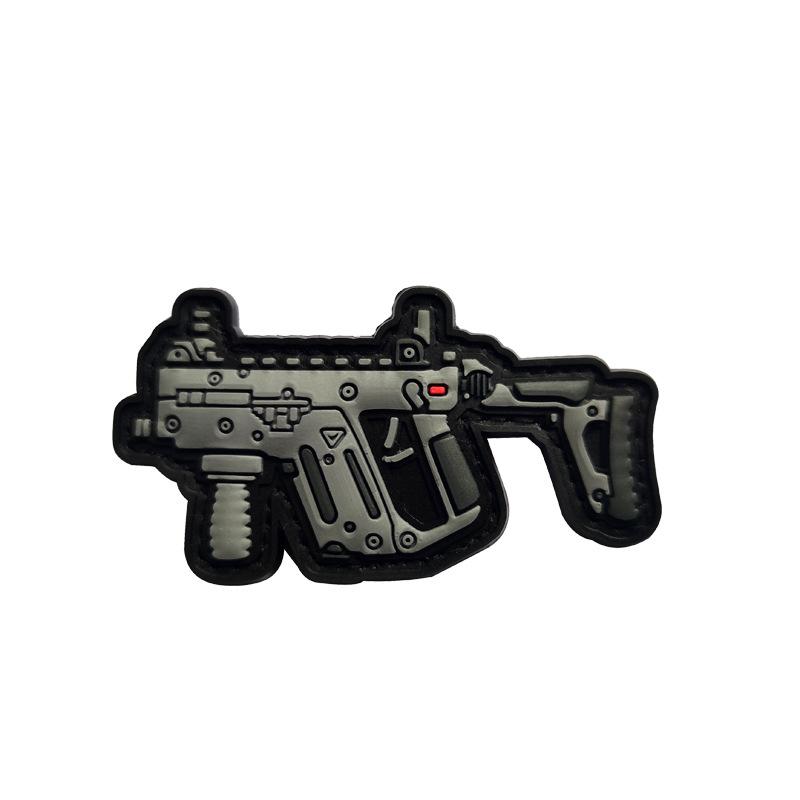 3D SMG45 PVC Patch, Velcro backed Badge. Great for attaching to your field gear, jackets, shirts, pants, jeans, hats or even create your own patch board.  Size: 7x3.8cm