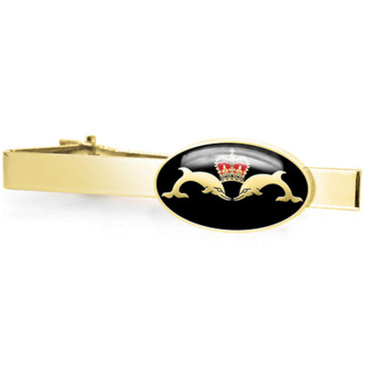 Submariners 20mm full colour enamel tie bar. Displayed on a presentation card. This beautiful gold plated tie bar looks great on both work and formal wear.