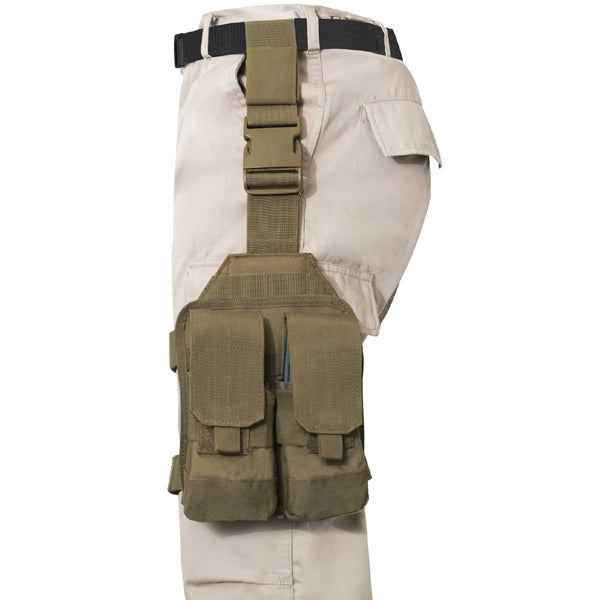 Rothco’s MOLLE Drop Leg Panel is designed to adapt to your tactical needs; the MOLLE panel can be utilized for mounting holsters, mag pouches, and other MOLLE accessories for easy access. 