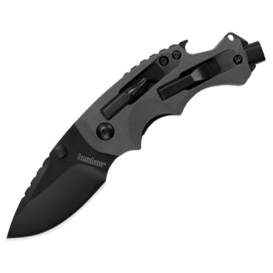       Blade Length 2.4 in. (6 cm)     Blade Material 8Cr13MoV     Blade Finish/Coating Black-oxide coating     Blade Thickness 0.11 in. (2.8 mm)     Closed Length 3.25 in. (8.3 cm)     Handle Material Glass-filled nylon     Handle Finish/Coating –     Handle Thickness 0.61 in. (15.4 mm)     Overall Length 5.75 in. (14.6 cm)     Weight 3.5 oz. (100 g)