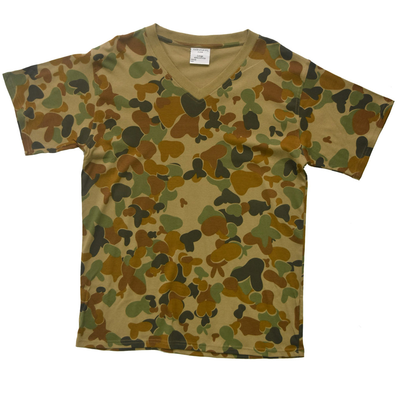 V-Neck T-Shirt Auscam www.defenceqstore.com.au