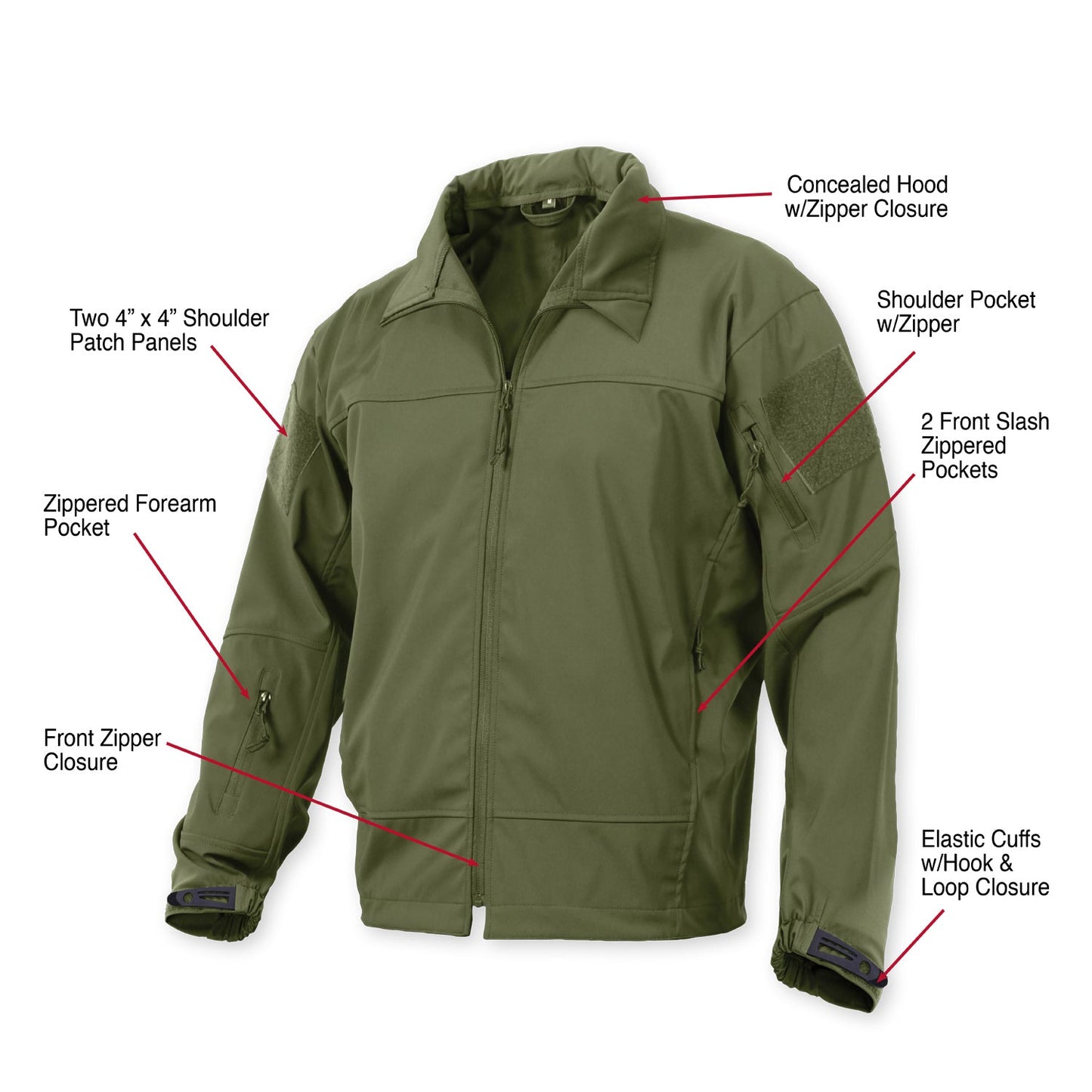 Lightweight and low profile, Rothco’s Covert Ops Lightweight Soft Shell Jacket is the premier choice for an everyday outdoor jacket that offers all-weather protection, keeping you warm and dry in any environment.