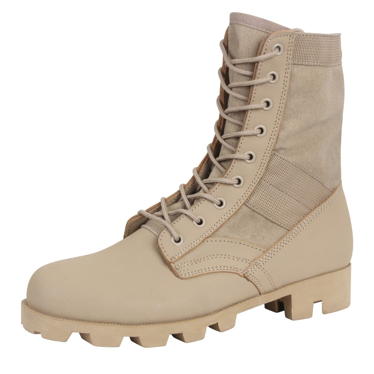 With the rugged design of a combat boot and the lightweight feel of a running shoe, Rothco’s Military Jungle Boots provide unparalleled tread, flexibility, and comfort while you perform combat training, rucking, playing a competitive game of paintball, and many other outdoor activities.