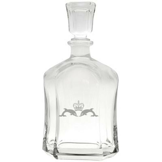 Submariners crest etched on a stylish 750ml decanter. This high quality Italian glass decanter will look perfect in you cabinet or on your bar.