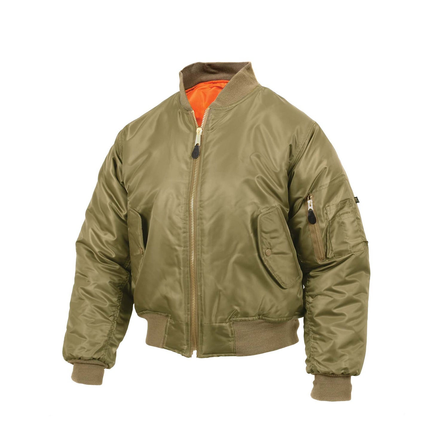 Rothco's MA-1 Flight Jacket features a fully reversible rescue orange polyester lining, and a 100% nylon water repellent outer shell to give a classic bomber jacket look.