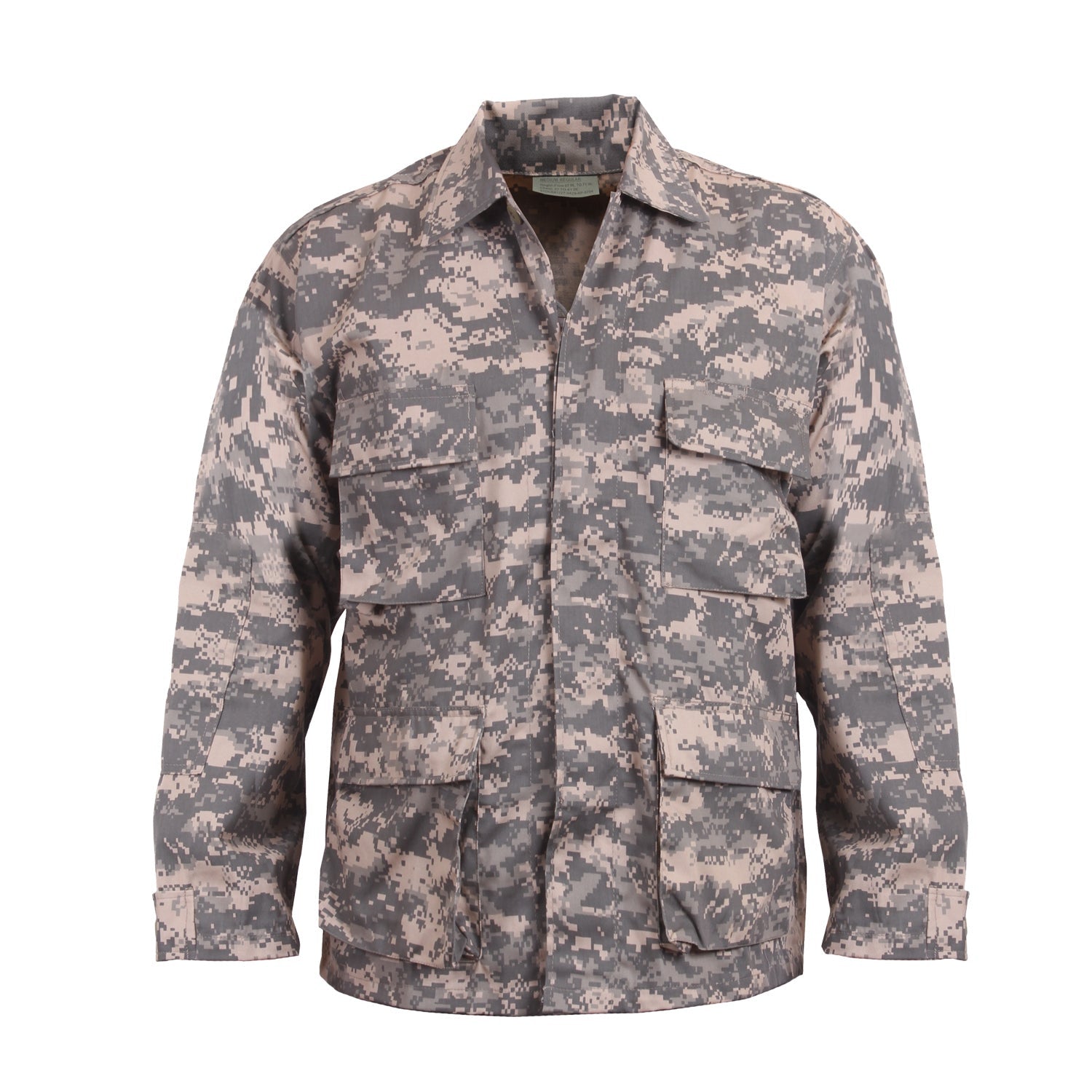 Rothco's B.D.U. Shirts feature a Poly/Cotton Twill material that is durable yet comfortable. The BDU Shirt Jacket offers maximum utility with four large button-down bellowed pockets and front button pocket with a secure flap closure and adjustable button tab cuff sleeves. 