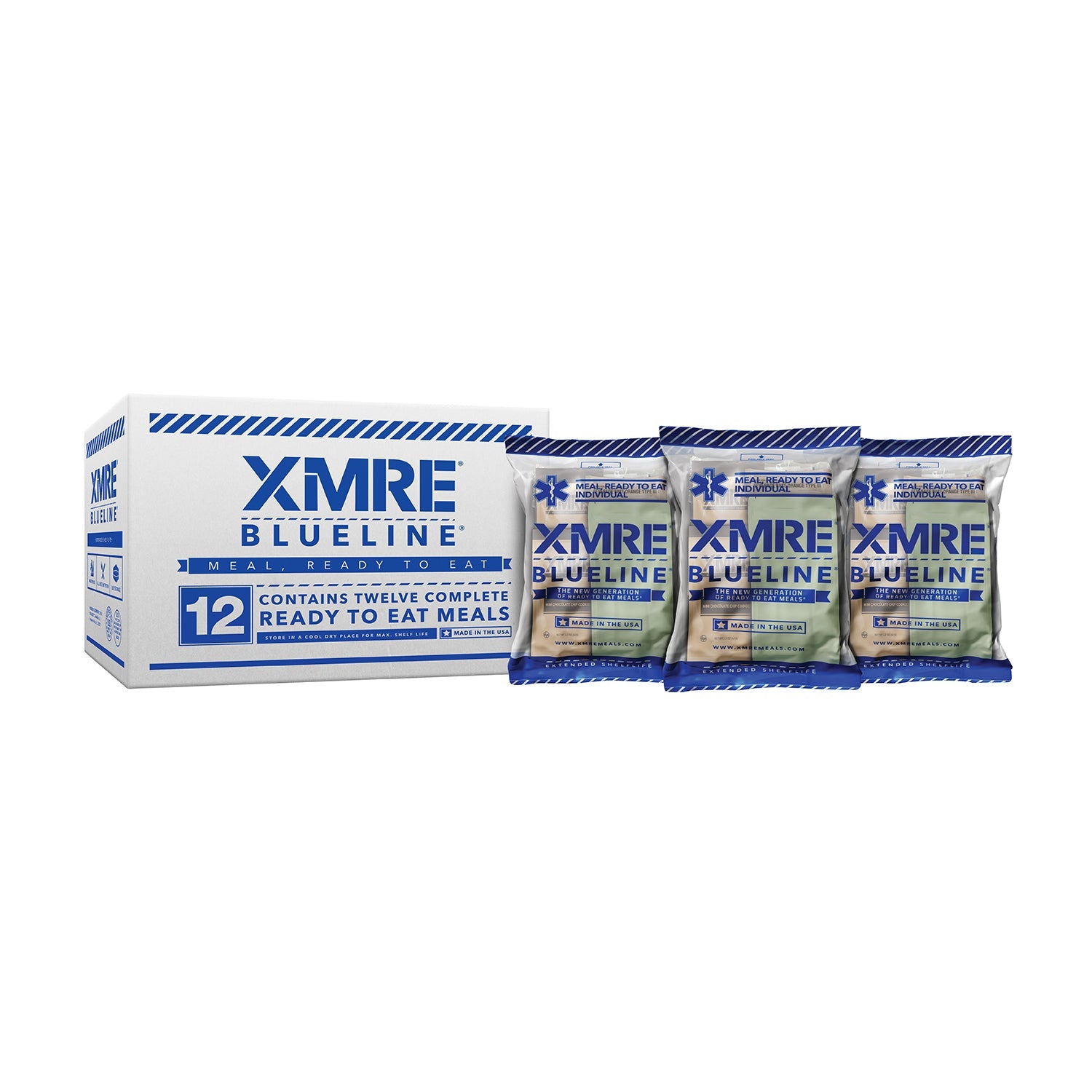 XMRE Blue Line Meals provide 800 – 1,200 calories of high-quality shelf-stable (36 months) food portions that are perfect for preppers, survivalists, camping enthusiasts, and more.