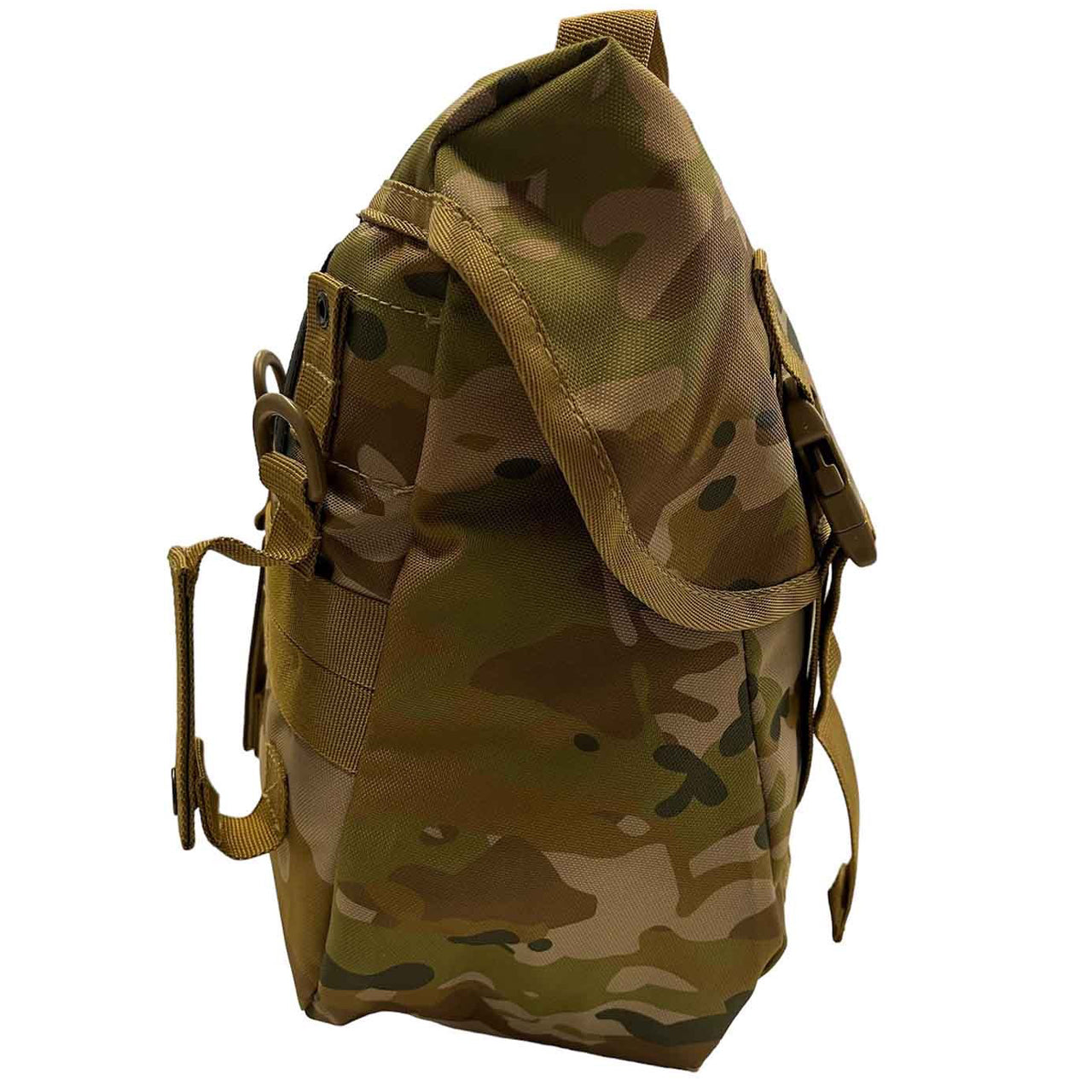 Australian Multicam MOLLE campatible Top loading pouch Internal gusset with drawcord Heavy duty webbing 900D Heavy duty fabric Nylon buckles 7LT capacity www.defenceqstore.com.au