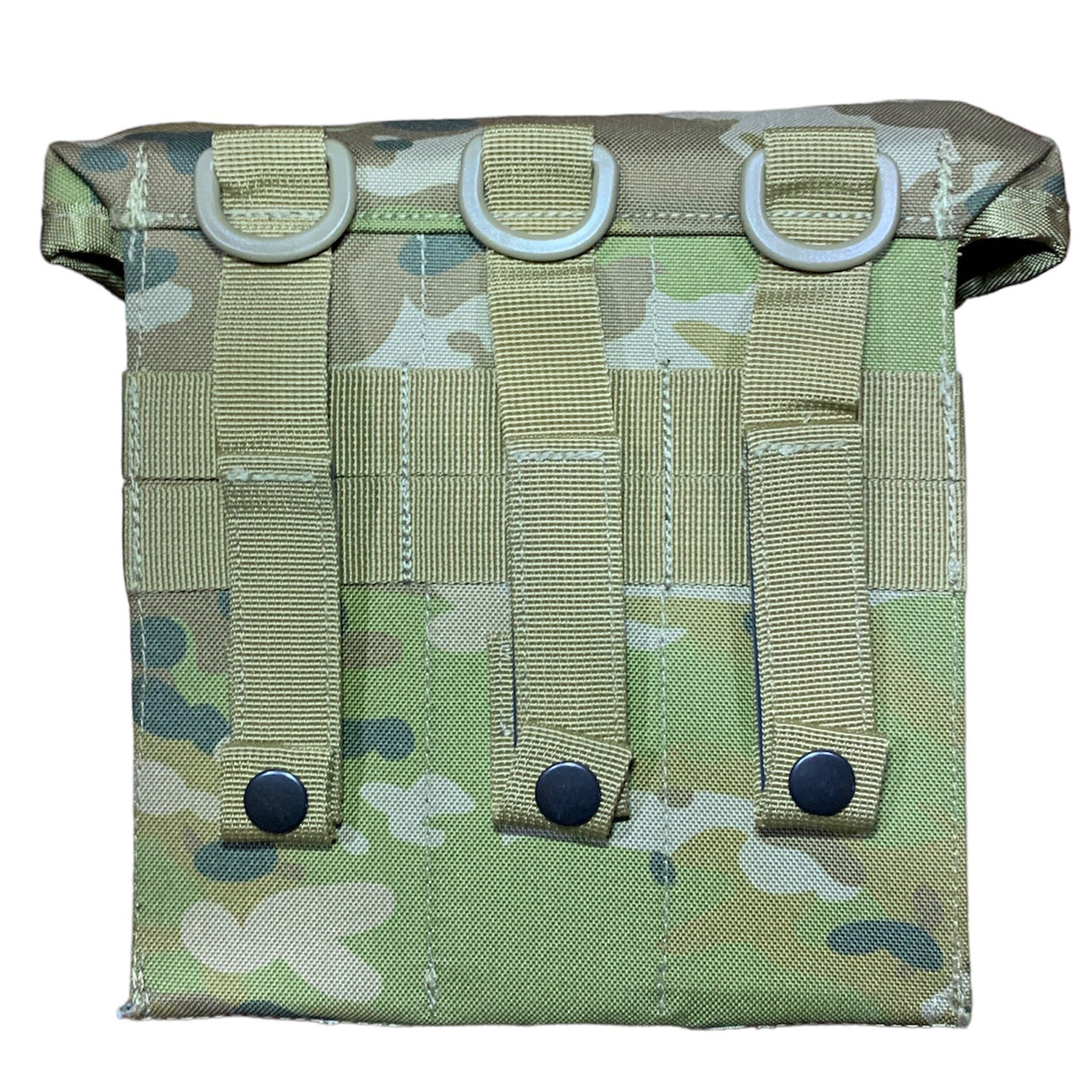 Minimi Pouch AMC MOLLE fittings Top loading pouch Nylon webbing 900D fabric 2 coats PU coating Military specifications Nylon buckles Dimensions: 20x20x7cm www.defenceqstore.com.au