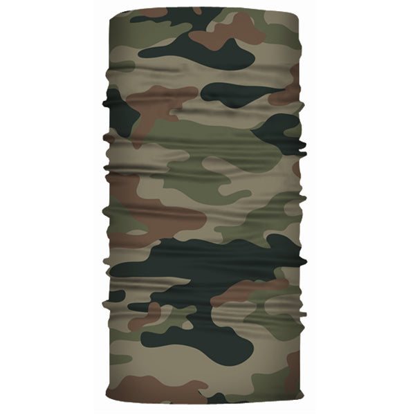 Various Camouflage Colours available for Face Bandana or Neck Gaiter. They are made from Microfiber Polyester which makes them very lightweight and very comfortable to wear. Because the material is so thin, it is very easy to breathe when you use as face cover.