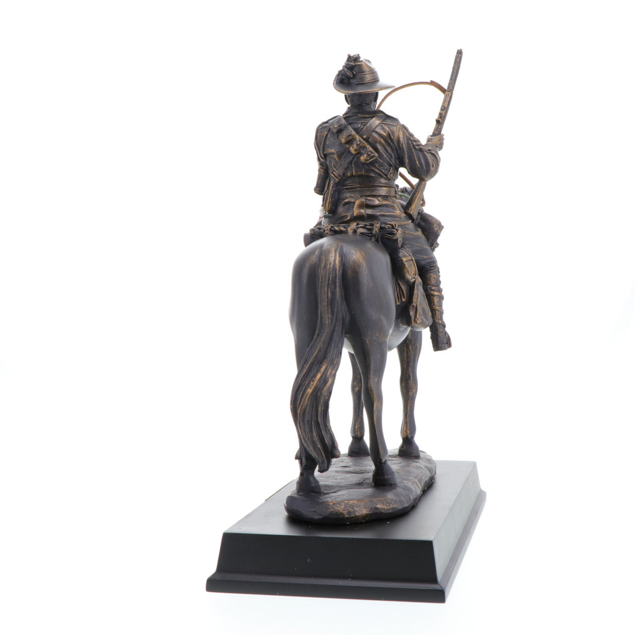 The exceptional Sands of Gallipoli release Light Horse Limited Edition Figurine has been a collectors favourite. The cold cast bronze figurine proudly remembers the Australian Light Horse and the place of these men and horses in our national heritage. The figurine is approximately 310mm high and features a glass vial of authentic Gallipoli sand set into the base and the production is limited to 5000 units.