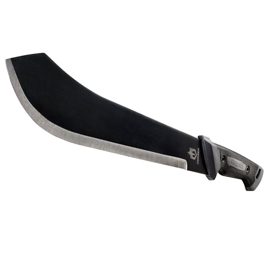 If your situation calls for a machete, chances are you really need it. Cut with confidence, thanks to the ergonomic, slip-free Gator Grip handle of the Gerber Gator Bolo. A traditional tool of the jungle, Gerber’s version is based on a classic shape from the Philippines, where for generations it’s been used to clear vegetation, chop food and cut wood. www.defenceqstore.com.au