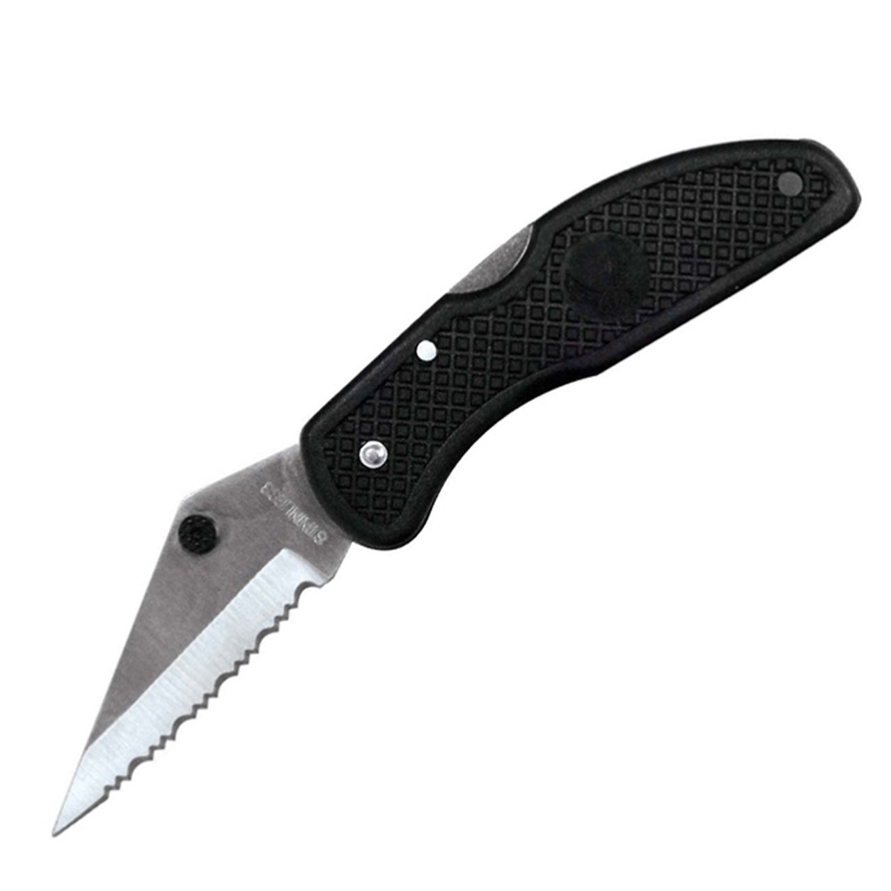 Stainless steel serrated pocket sized knife which entails a one hand assist as well as a locking mechanism when fully opened. This knife has an attachment clip on the back for easier access when needed. This is great for multiple uses around the house or work. www.defenceqstore.com.au