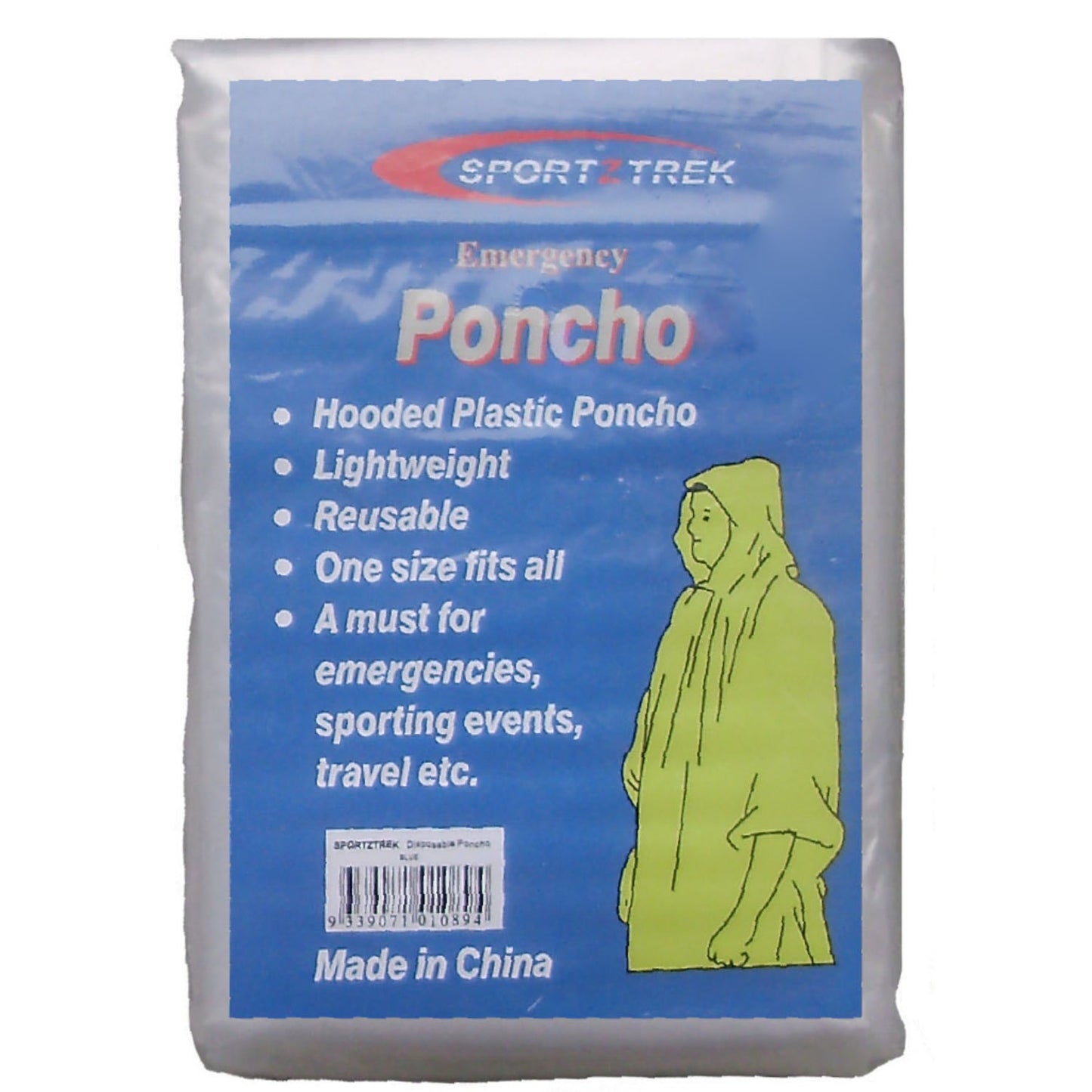 EMERGENCY CLEAR DISPOSABLE PONCHO